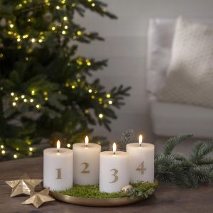 Blockljus 4-pack Flamme Advent