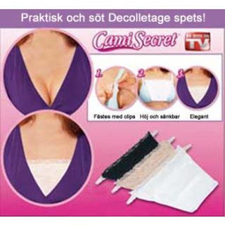 Decolletage Spets, 3-pack