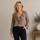 Blus Inez med volang